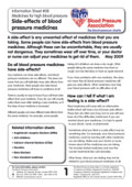 high blood pressure medication side effects